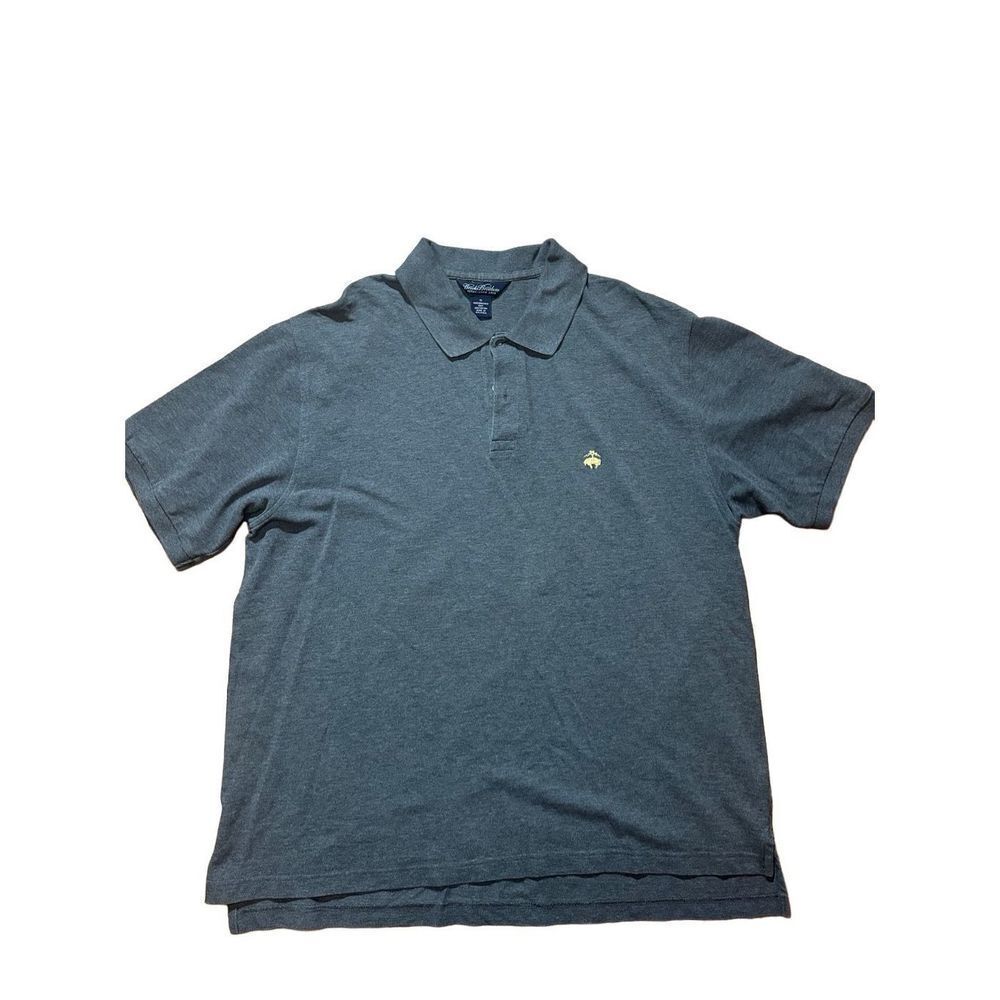 Brooks Brothers Men’s Charcoal Gray cotton performance knit polo sz XL